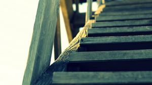 Preview wallpaper staircase, wood, sky