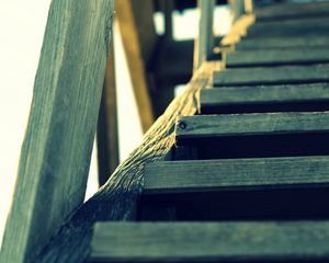 Preview wallpaper staircase, wood, sky