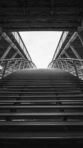 Preview wallpaper stairs, architecture, construction, bw