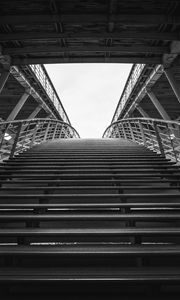 Preview wallpaper stairs, architecture, construction, bw