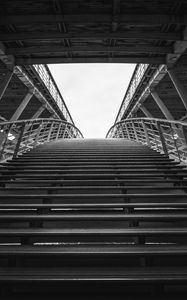 Preview wallpaper stairs, architecture, construction, bw