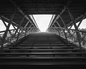 Preview wallpaper stairs, architecture, construction, bw