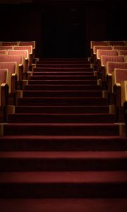 Preview wallpaper stairs, armchairs, red, dark