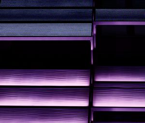 Preview wallpaper stairs, backlight, neon, purple, texture