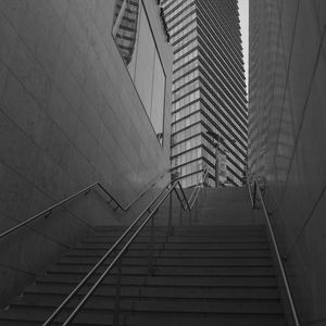 Preview wallpaper stairs, buildings, edges, black and white