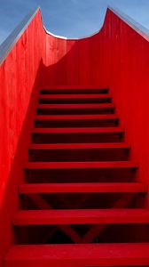 Preview wallpaper stairs, climb, red