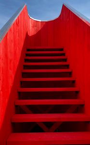 Preview wallpaper stairs, climb, red