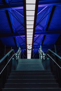 Preview wallpaper stairs, clock, architecture, room, lighting