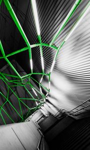 Preview wallpaper stairs, construction, glow, room
