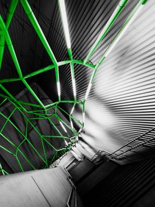 Preview wallpaper stairs, construction, glow, room