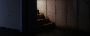 Preview wallpaper stairs, corridor, dark