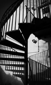 Preview wallpaper stairs, corridor, shadow, bw