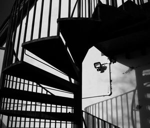 Preview wallpaper stairs, corridor, shadow, bw