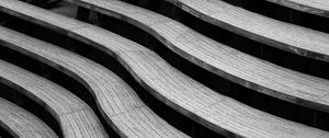 Preview wallpaper stairs, curves, stripes, black and white, bw