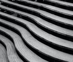 Preview wallpaper stairs, curves, stripes, black and white, bw