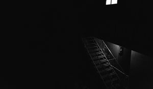 Preview wallpaper stairs, dark, bw, room