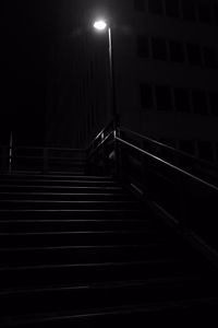 Preview wallpaper stairs, dark, lantern, night, light