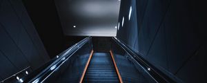 Preview wallpaper stairs, escalator, construction, dark, room