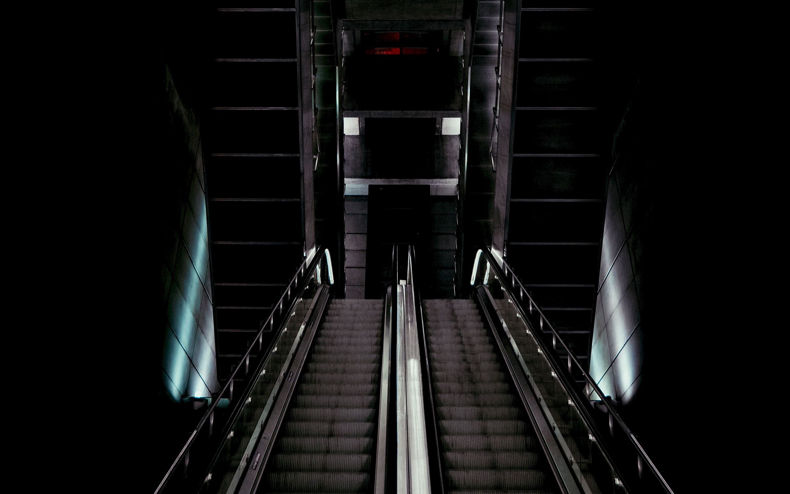 download-wallpaper-2560x1600-stairs-escalator-design-room-dark