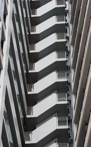 Preview wallpaper stairs, facade, architecture, balconies