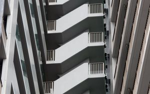 Preview wallpaper stairs, facade, architecture, balconies