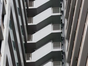 Preview wallpaper stairs, facade, architecture, balconies