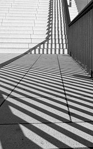 Preview wallpaper stairs, geometry, minimalism, architecture, lines, black and white