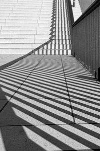 Preview wallpaper stairs, geometry, minimalism, architecture, lines, black and white