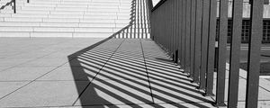 Preview wallpaper stairs, geometry, minimalism, architecture, lines, black and white