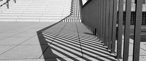 Preview wallpaper stairs, geometry, minimalism, architecture, lines, black and white