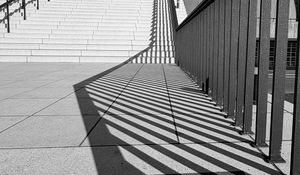 Preview wallpaper stairs, geometry, minimalism, architecture, lines, black and white
