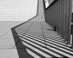 Preview wallpaper stairs, geometry, minimalism, architecture, lines, black and white