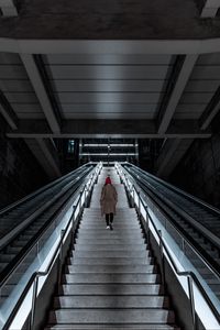 Preview wallpaper stairs, girl, alone, metro