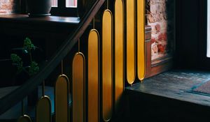 Preview wallpaper stairs, lamp, plant, interior