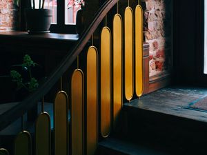 Preview wallpaper stairs, lamp, plant, interior