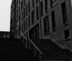 Preview wallpaper stairs, railings, building, black and white