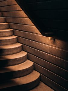 Preview wallpaper stairs, rise, light, brown