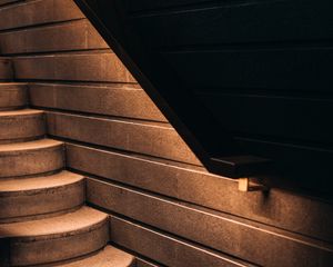 Preview wallpaper stairs, rise, light, brown