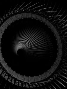 Preview wallpaper stairs, rotation, black