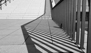 Preview wallpaper stairs, shadows, lines, edges, bw, 3d