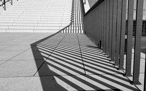 Preview wallpaper stairs, shadows, lines, edges, bw, 3d
