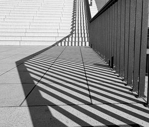 Preview wallpaper stairs, shadows, lines, edges, bw, 3d