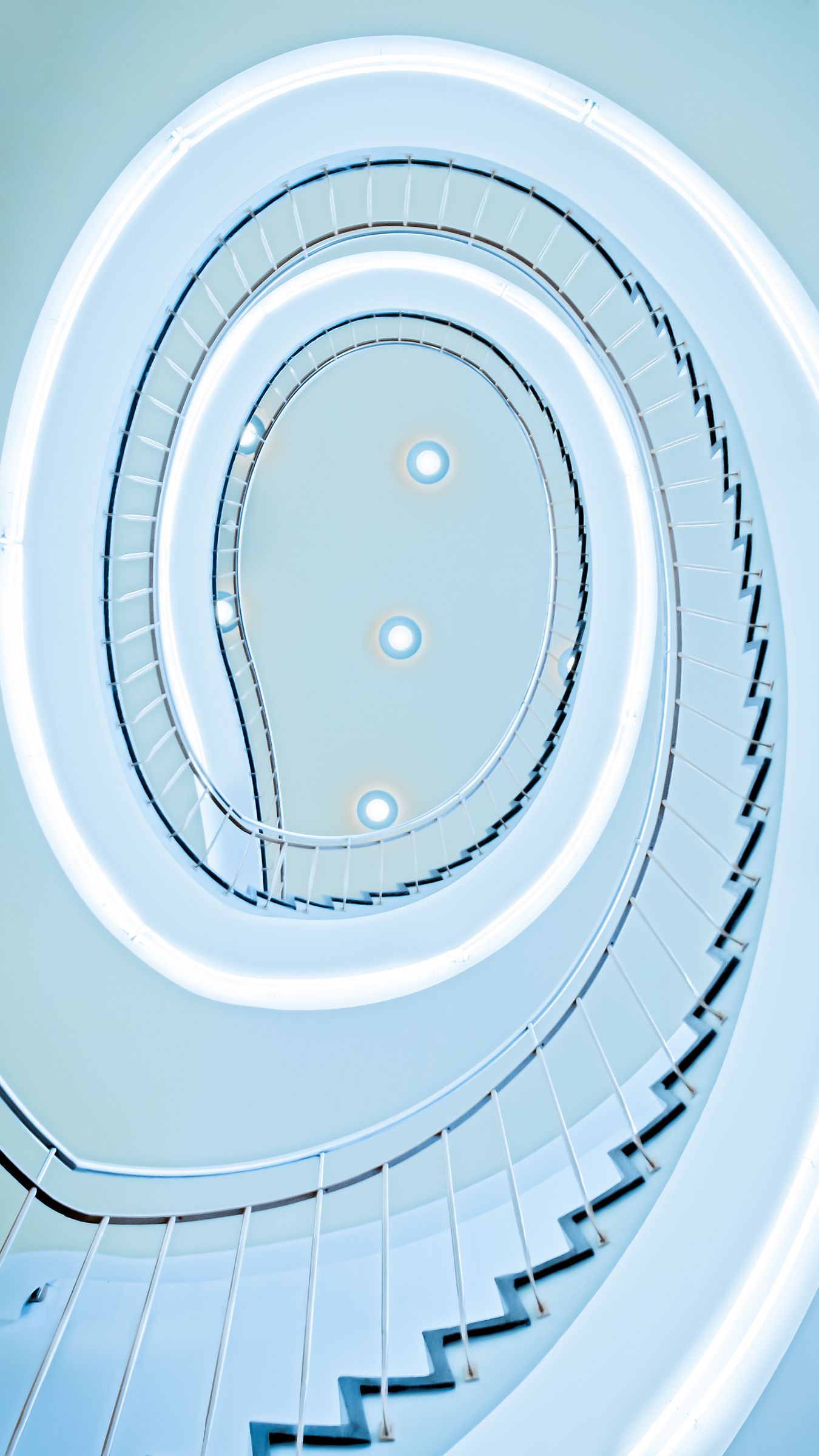 Download wallpaper 1350x2400 stairs, spiral, architecture, minimalism ...