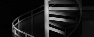 Preview wallpaper stairs, spiral, bw, steps