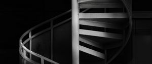 Preview wallpaper stairs, spiral, bw, steps