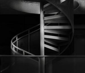 Preview wallpaper stairs, spiral, bw, steps