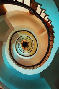 Preview wallpaper stairs, spiral, top view, construction, architecture