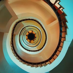 Preview wallpaper stairs, spiral, top view, construction, architecture