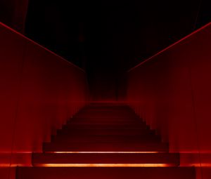 Preview wallpaper stairs, steps, backlight, dark