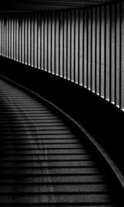 Preview wallpaper stairs, steps, bw, tunnel